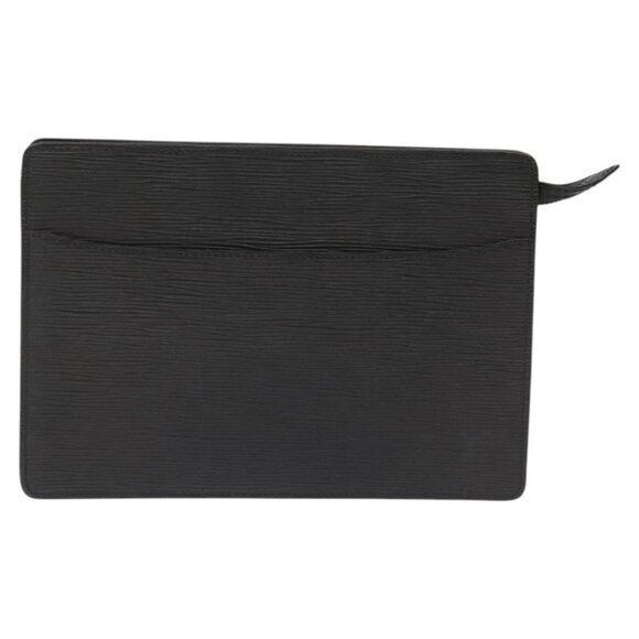 LOUIS VUITTON Epi Pochette Homme Clutch Bag Black Noir - Picture 1 of 16